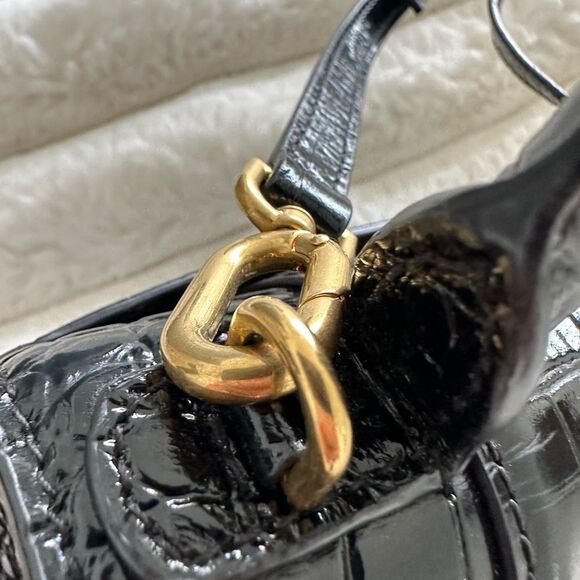 Balenciaga Black Croc-Embossed Mini Bag - Picture 5 of 13